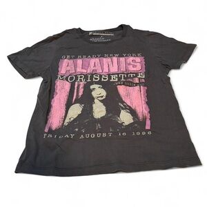 Alanis Morissette Graphic Tee - Black with Pink Print